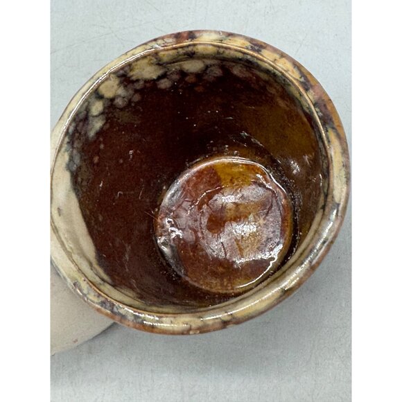 Woodland Ceramic Snowman Figurine With Rustic Look & Built-In Planter READ - Picture 2 of 7